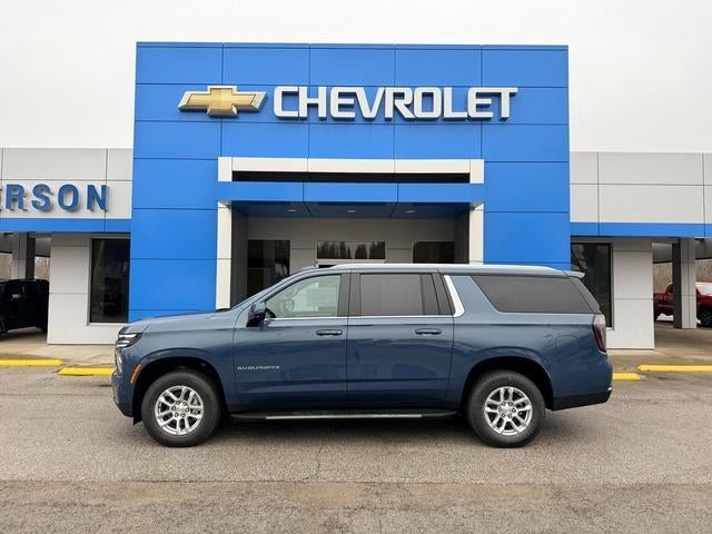 2026 Chevrolet Suburban LT in Lakeshore Blue Metallic — front three-quarter view