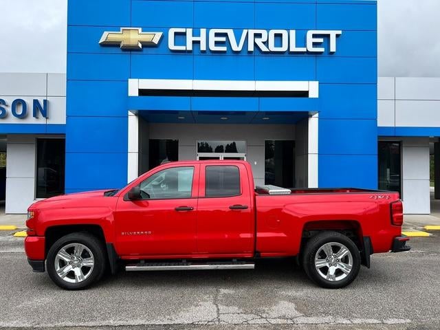 2019 Chevrolet Silverado LD Custom in Red Hot — front three-quarter view