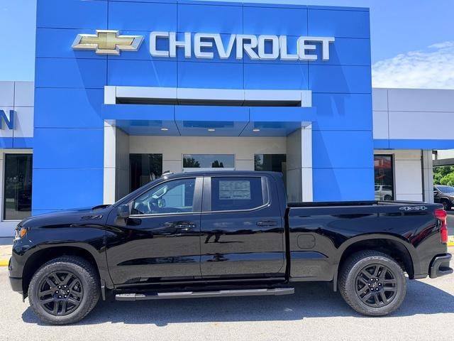2026 Chevrolet Silverado 1500 RST in Black — front three-quarter view