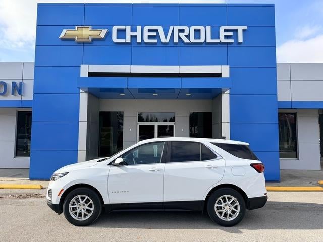 2023 Chevrolet Equinox LT in Summit White — front three-quarter view